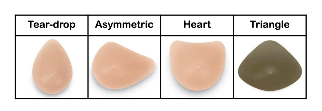 Breast form shapes
