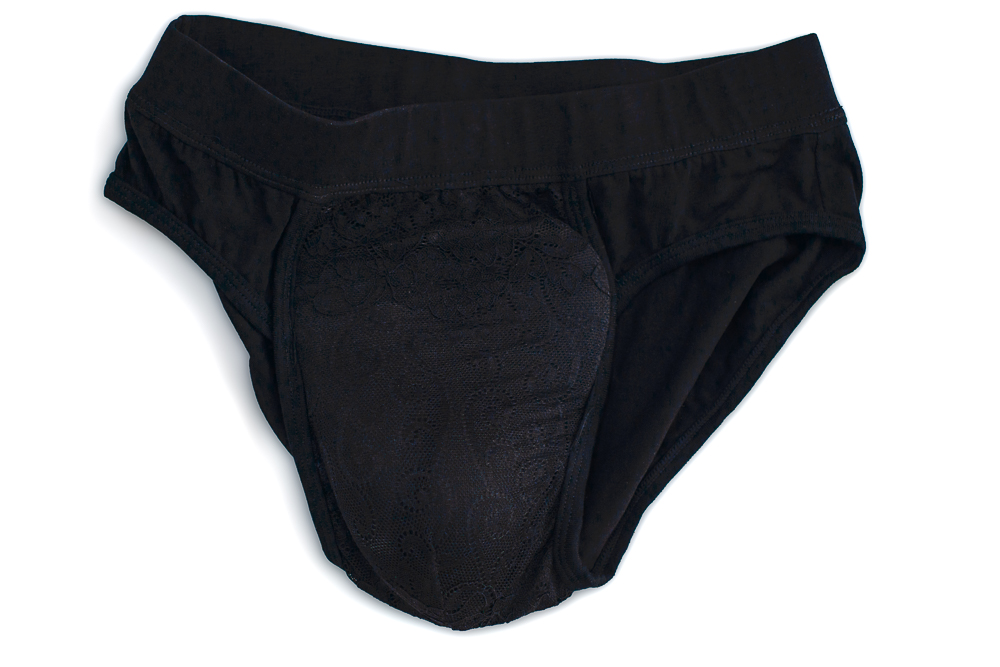 Panties with foam vagina - Black
